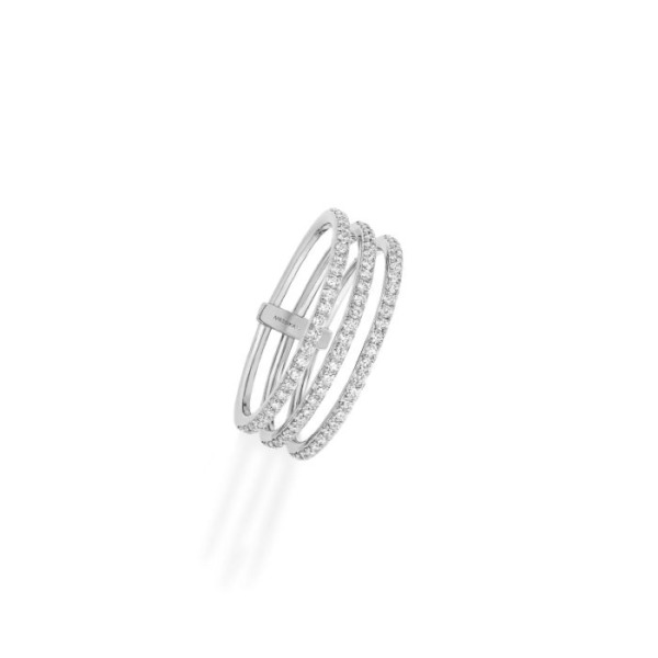 Pierścionek Messika Gatsby z diamentami z 18K białego złota r.14