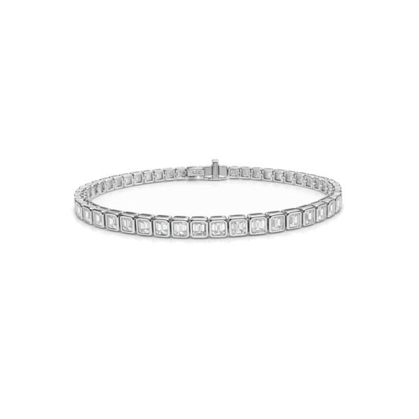 Bransoleta Hermitage z zabudowanymi diamentami z 18K białego złota