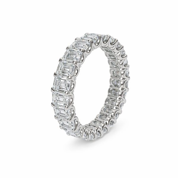 Pierścionek Hermitage Eternity z diamentami z 18K białego złota r.12