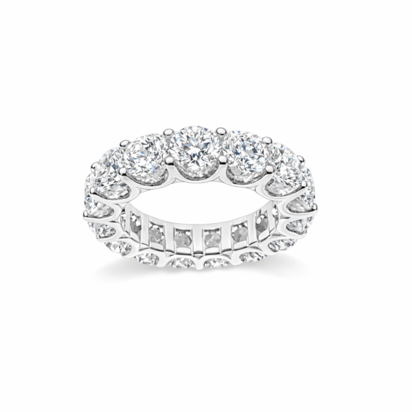 Pierścionek Hermitage Eternity z diamentami z 18K białego złota r.10