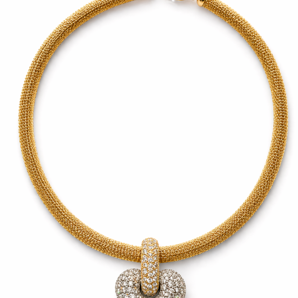 Naszyjnik Hermitage Heart z diamentami z 18K żółtego złota