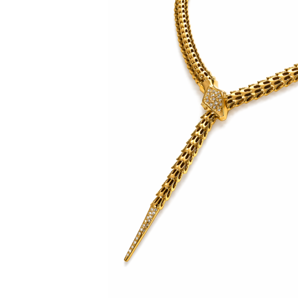 Naszyjnik Hermitage Snake z diamentami z 18K żółtego złota