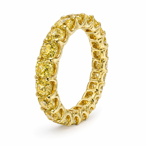 Pierścionek Hermitage Eternity Fancy Yellow z diamentami z 18K żółtego złota r.12