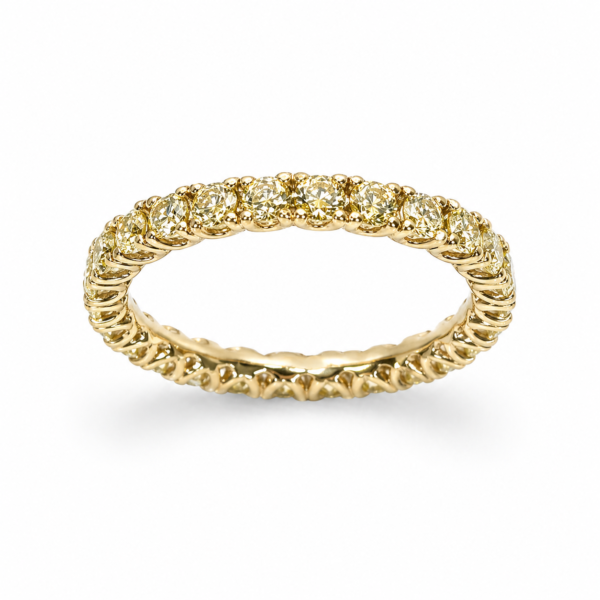 Pierścionek Hermitage Eternity Fancy Yellow z diamentami z 18K żółtego złota r.16